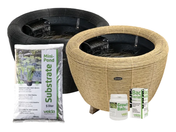 Orbis Mini-Teich Starter Set – Enthält Wasserfall, Substrat, Pflanzennahrung und Bakterien