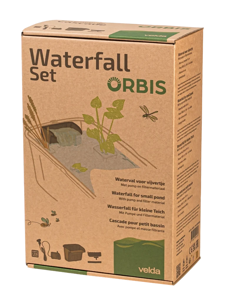 Wasserfall-Set mit Pumpe für einen Orbis-Miniteich